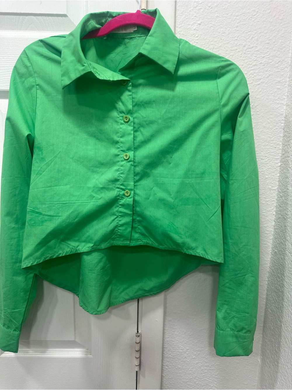 Bright Green Button-Up Shirt
